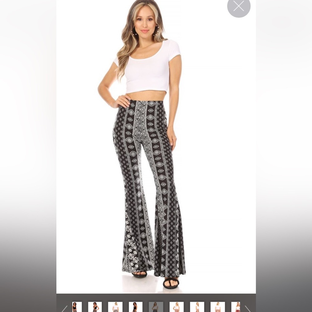 Flare leg pull on pants size m/l